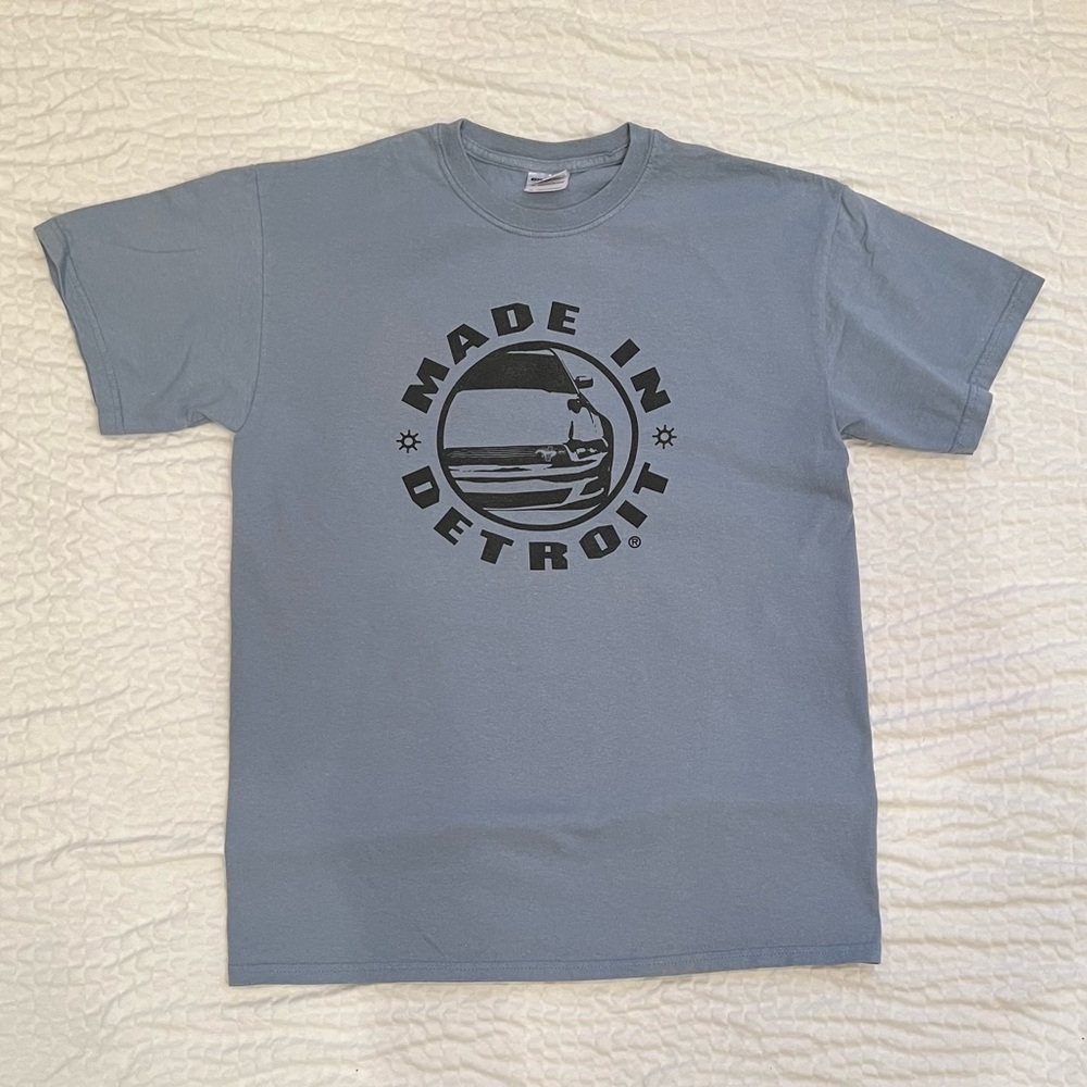 Made In Detroit Ford Mustang T-Shirt Blue- Men’s Medium